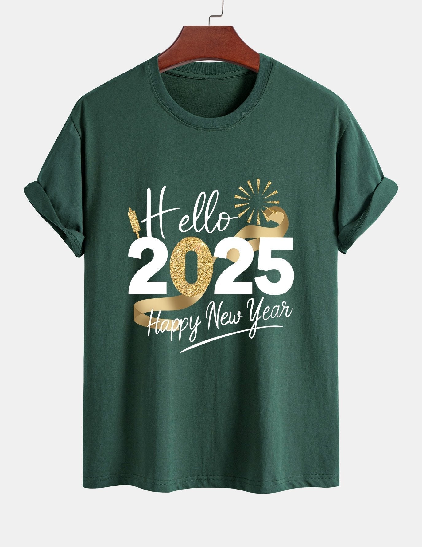 Regular Fit New Year 2025 Print Cotton T-Shirt