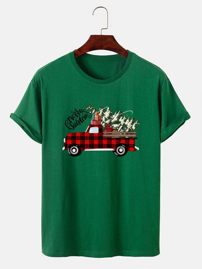 Christmas Truck Print T-Shirt