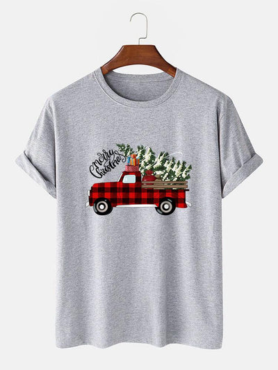 Christmas Truck Print T-Shirt