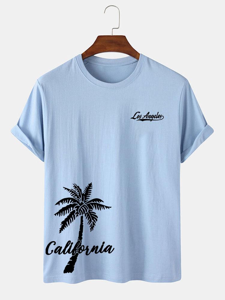 California Palm Tree Print T-Shirt