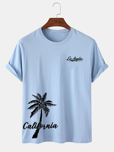California Palm Tree Print T-Shirt