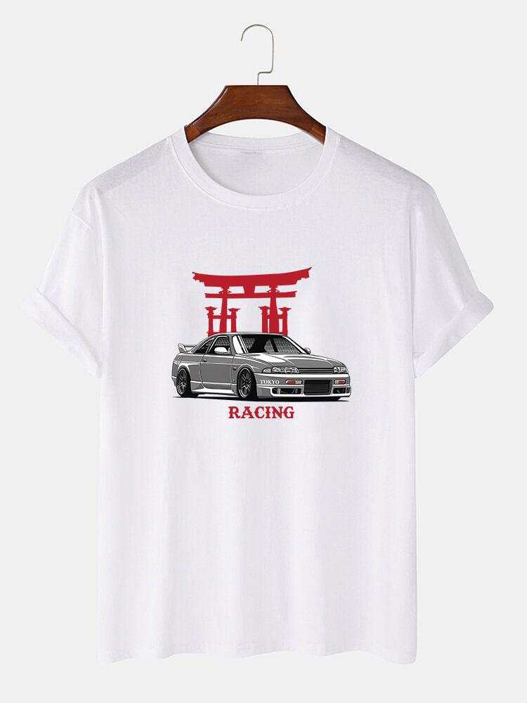 Japanese Shrine Car Print T-Shirt