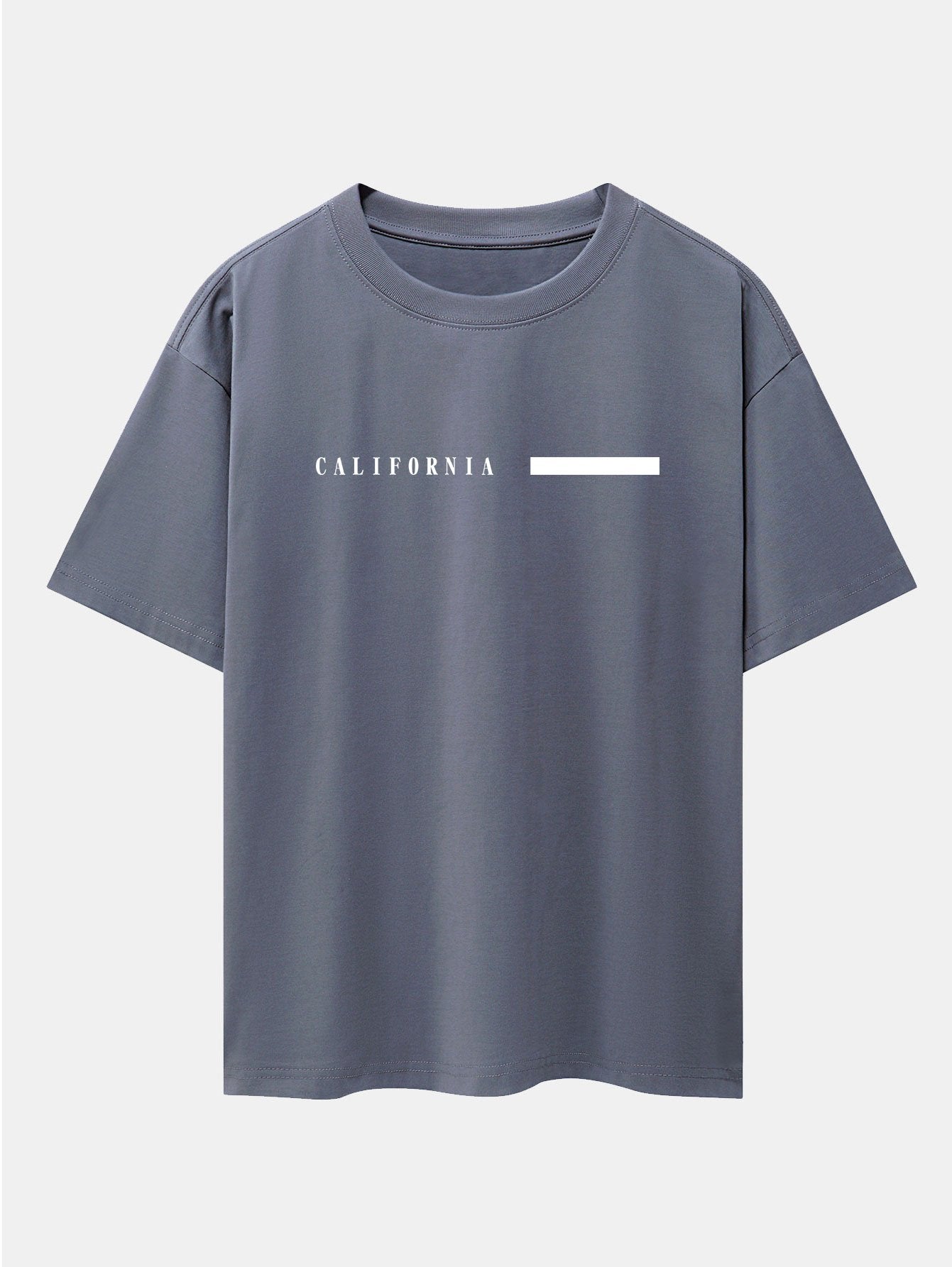 California Slogan Print Drop Shoulder Oversize T-Shirt