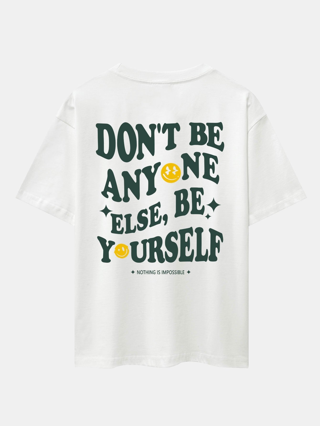 Slogan Back Print Drop Shoulder Oversize T-Shirt