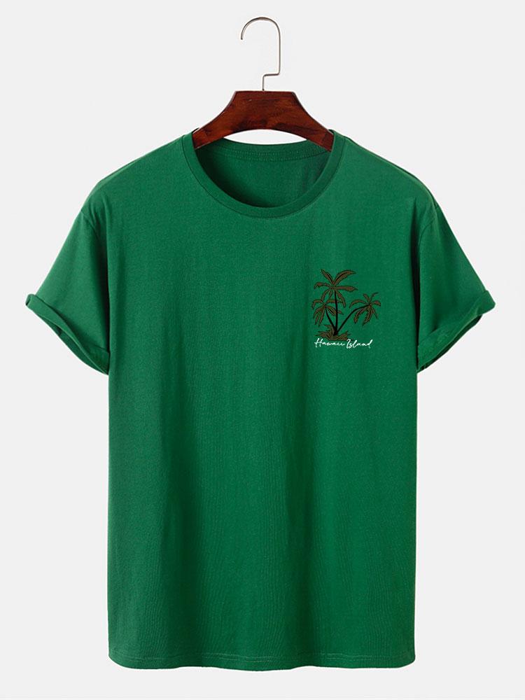 Hawaii Island Palm Tree Print T-Shirt