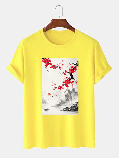 Ink Landscape Print T-Shirt