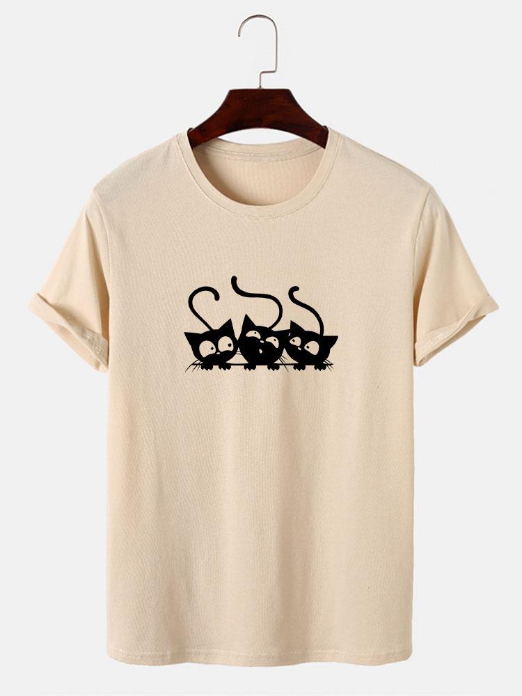 Three Kittens Print T-Shirt