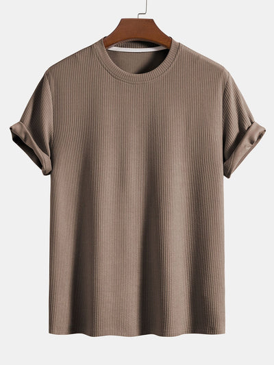 Knitted Ribbed T-Shirt