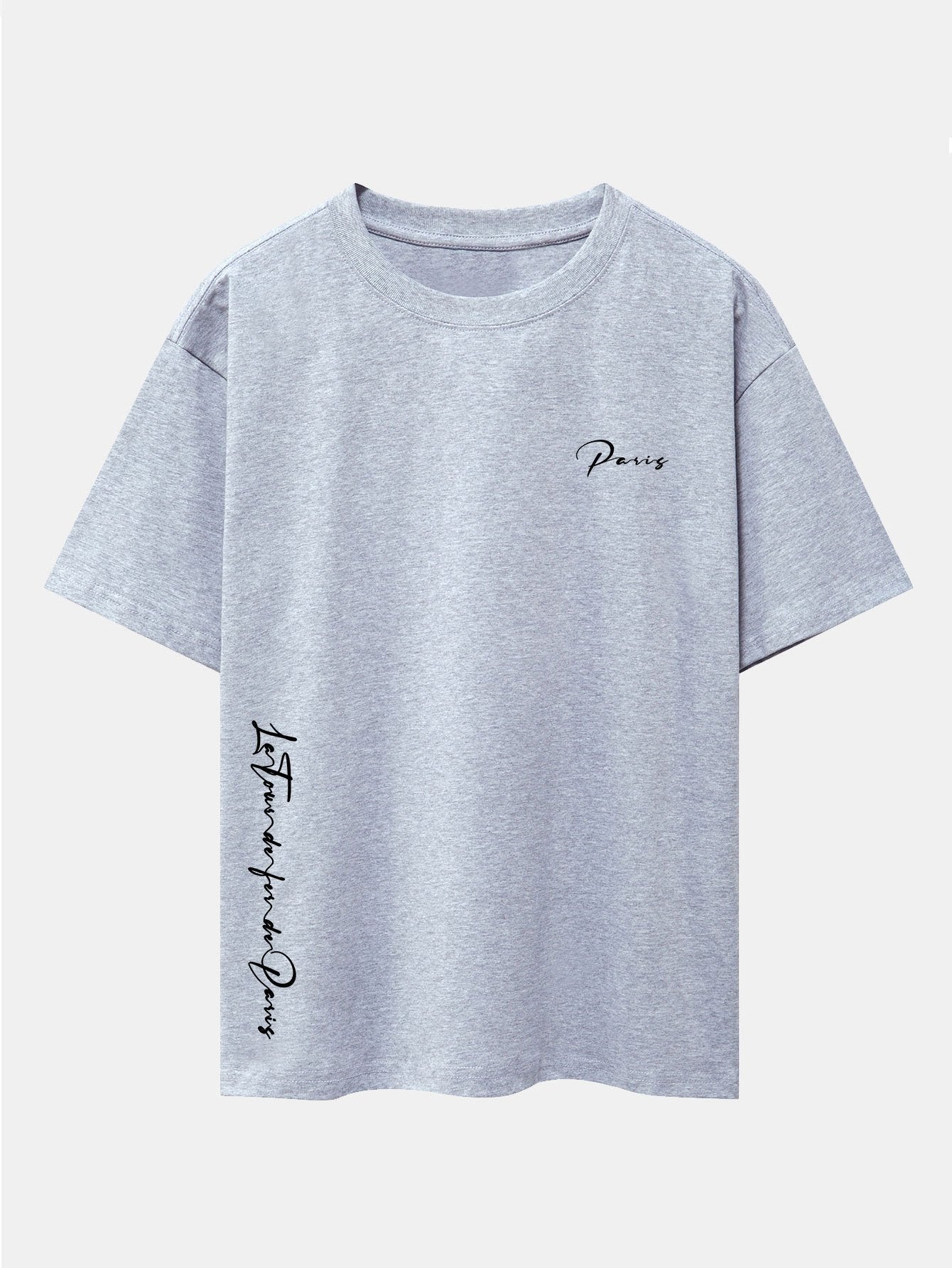 Paris Print Drop Shoulder Oversize T-Shirt
