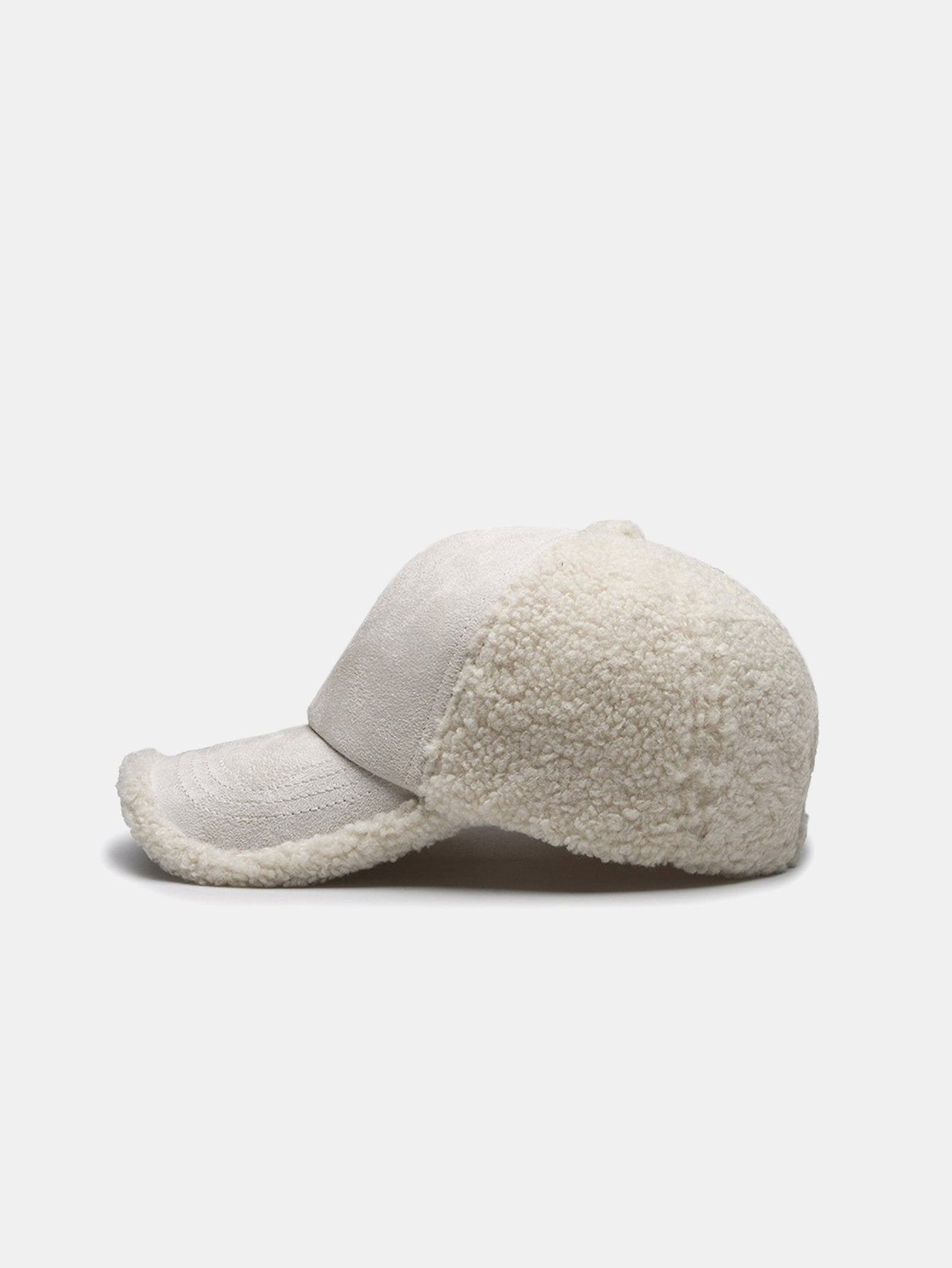 Embroidery Letter Plush Warm Baseball Cap