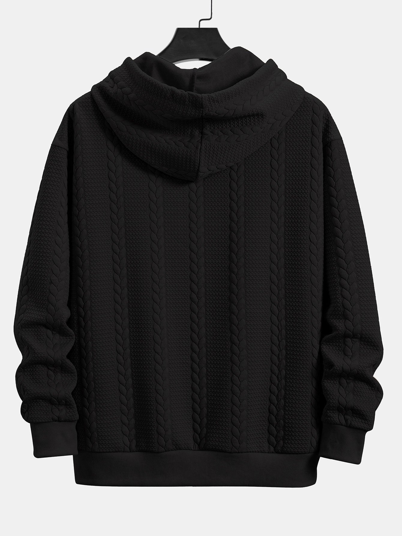 Relax Fit Wheat Jacquard Hoodie