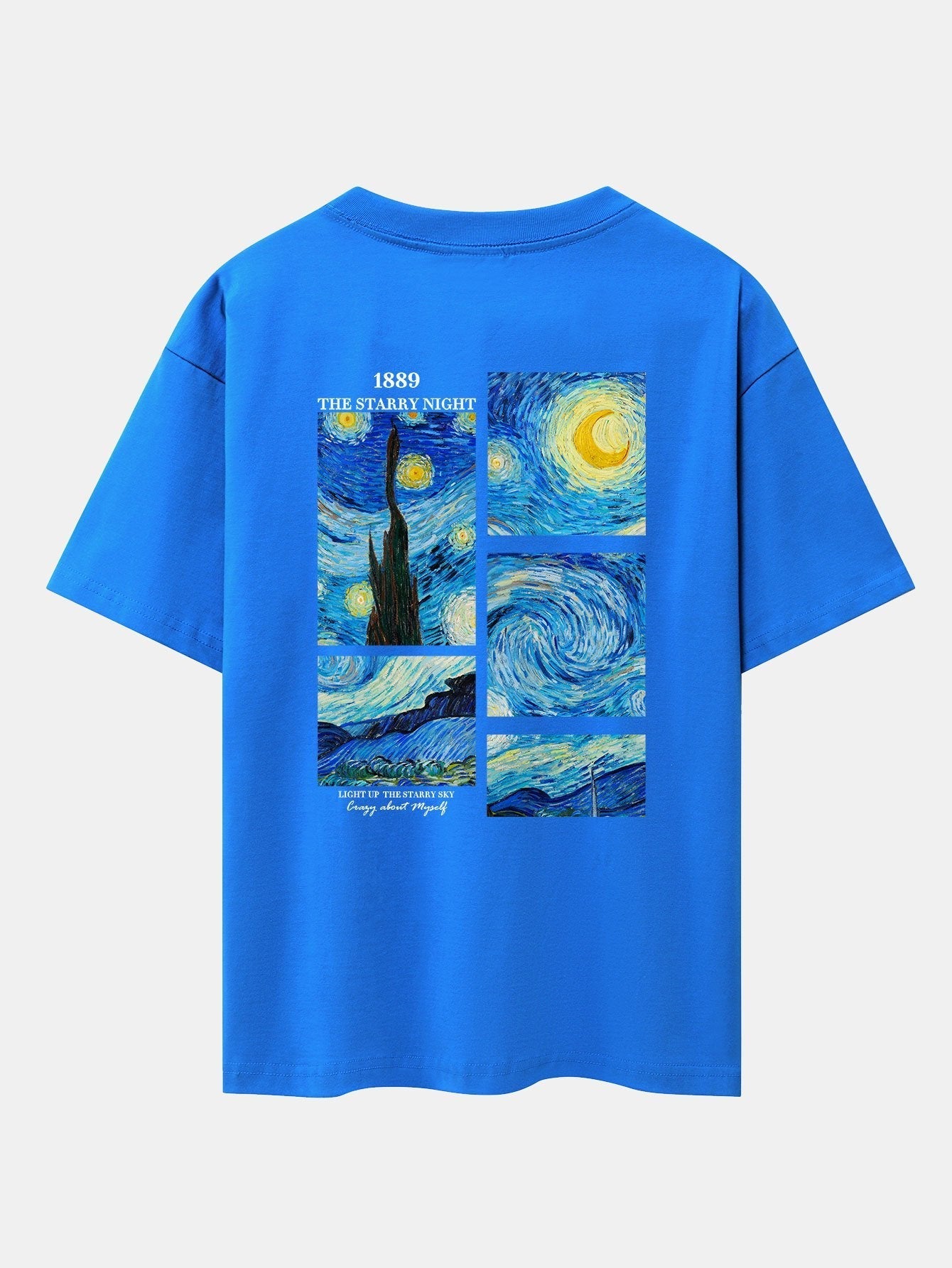 The Starry Night Back Print Drop Shoulder Oversize T-Shirt