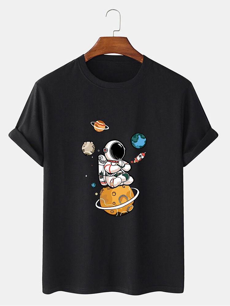 Planet Astronaut Print T-Shirt