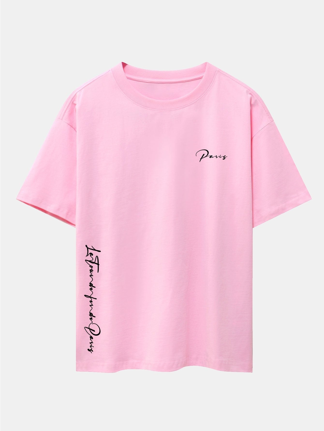 Paris Print Drop Shoulder Oversize T-Shirt