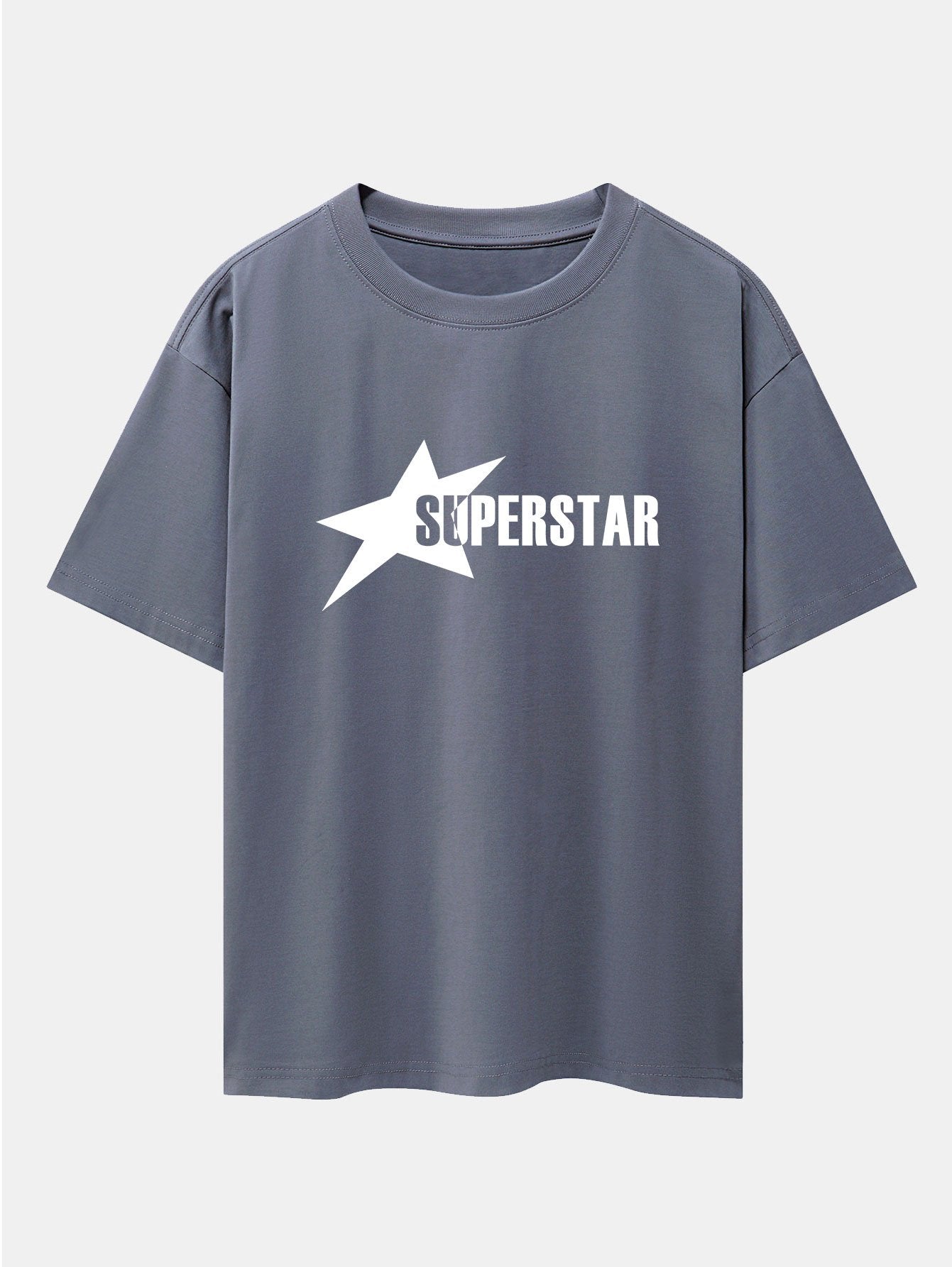 Superstar Print Drop Shoulder Oversize T-Shirt