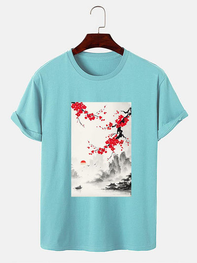 Ink Landscape Print T-Shirt