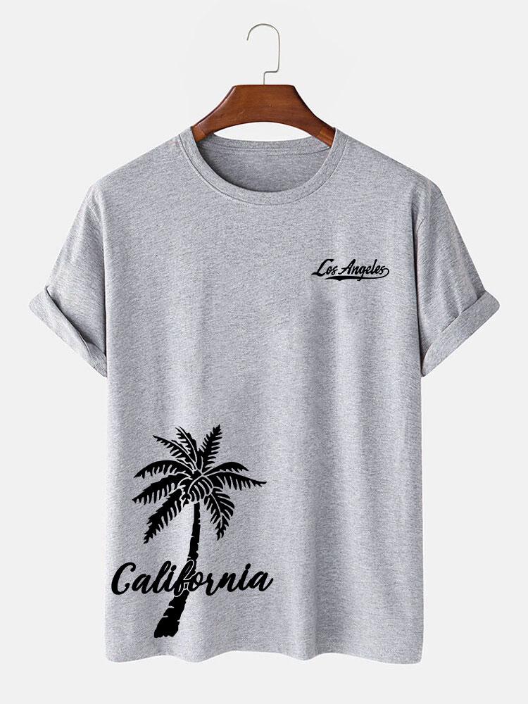 California Palm Tree Print T-Shirt