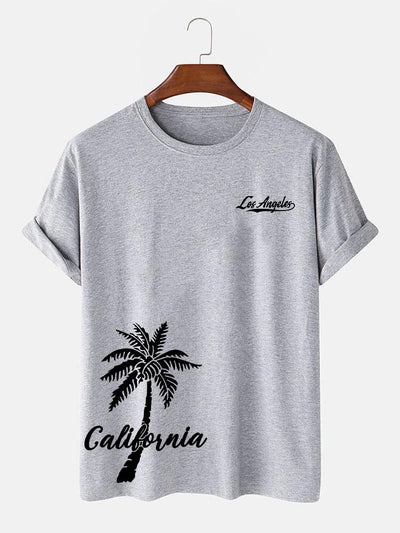 California Palm Tree Print T-Shirt