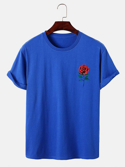 Dissolving Rose Slogan Print T-Shirt