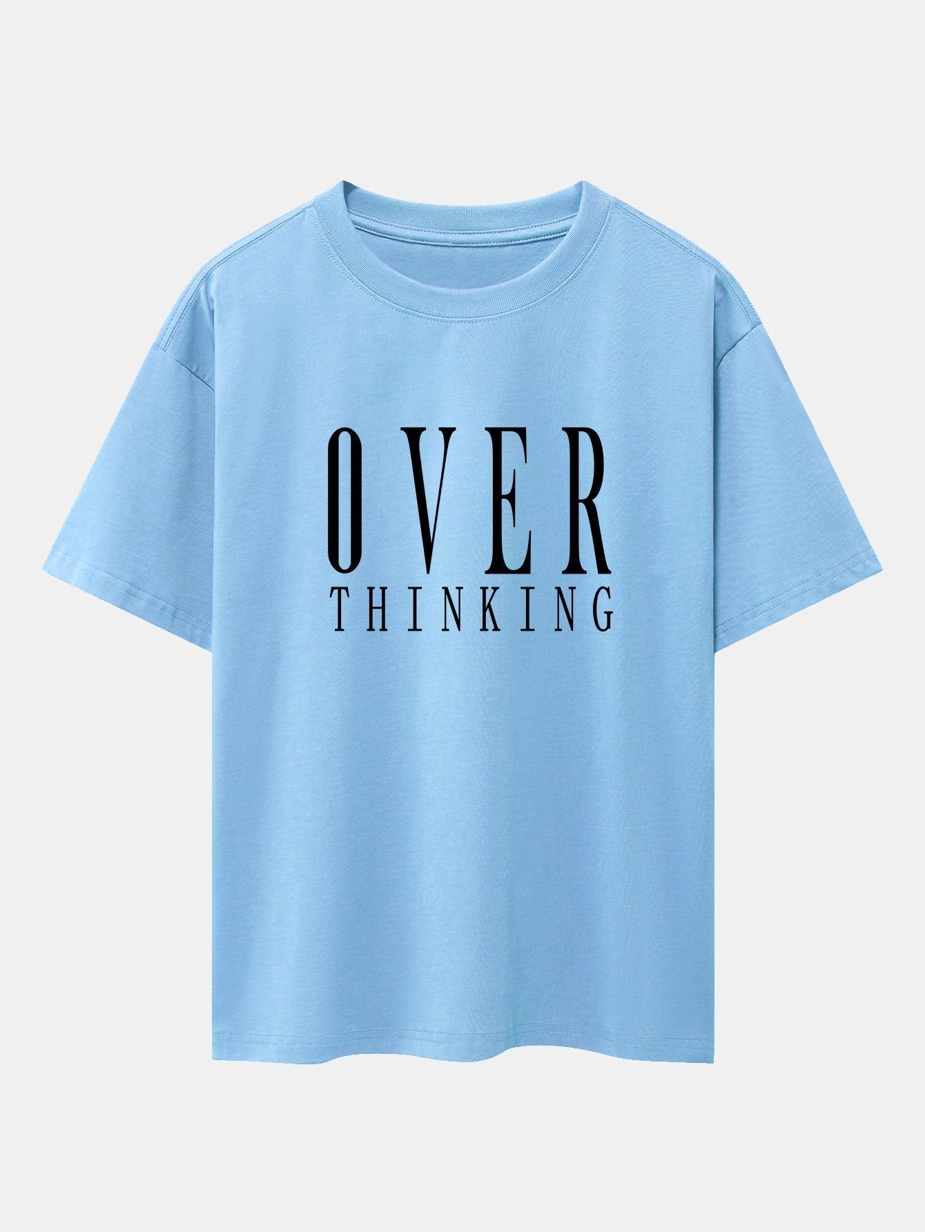 Slogan Print Drop Shoulder Oversize T-Shirt