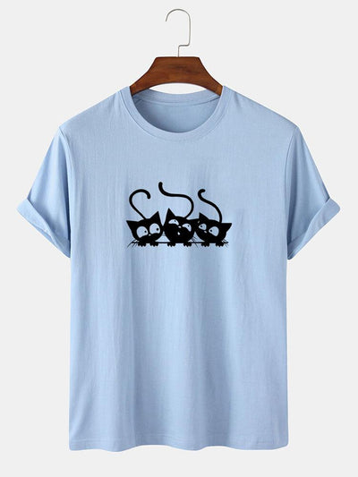 Three Kittens Print T-Shirt