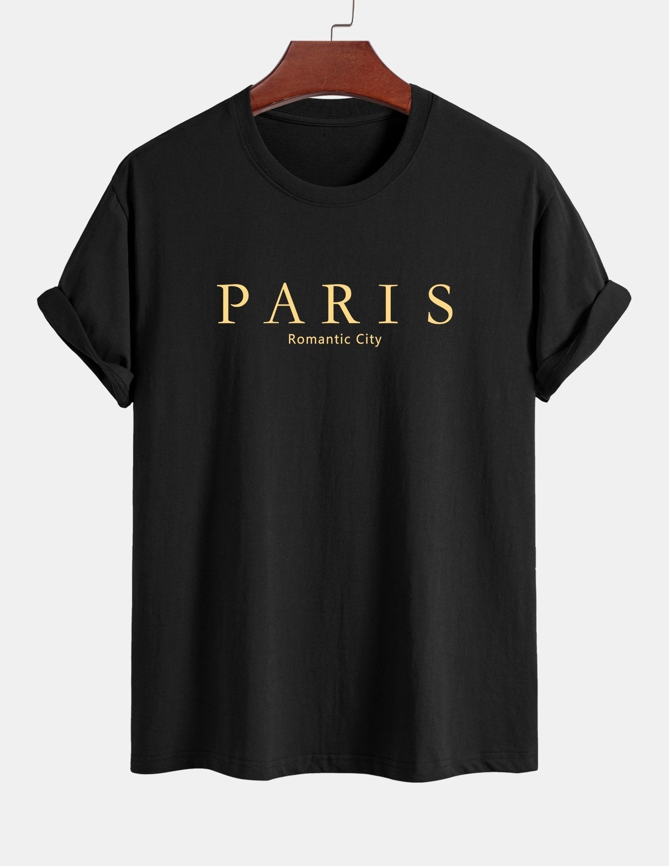 Regular Fit Paris Slogan Cotton T-Shirt