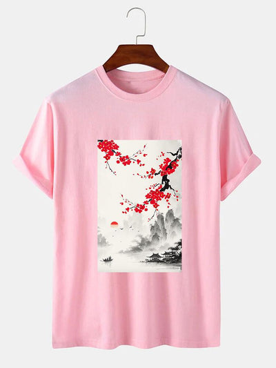 Ink Landscape Print T-Shirt
