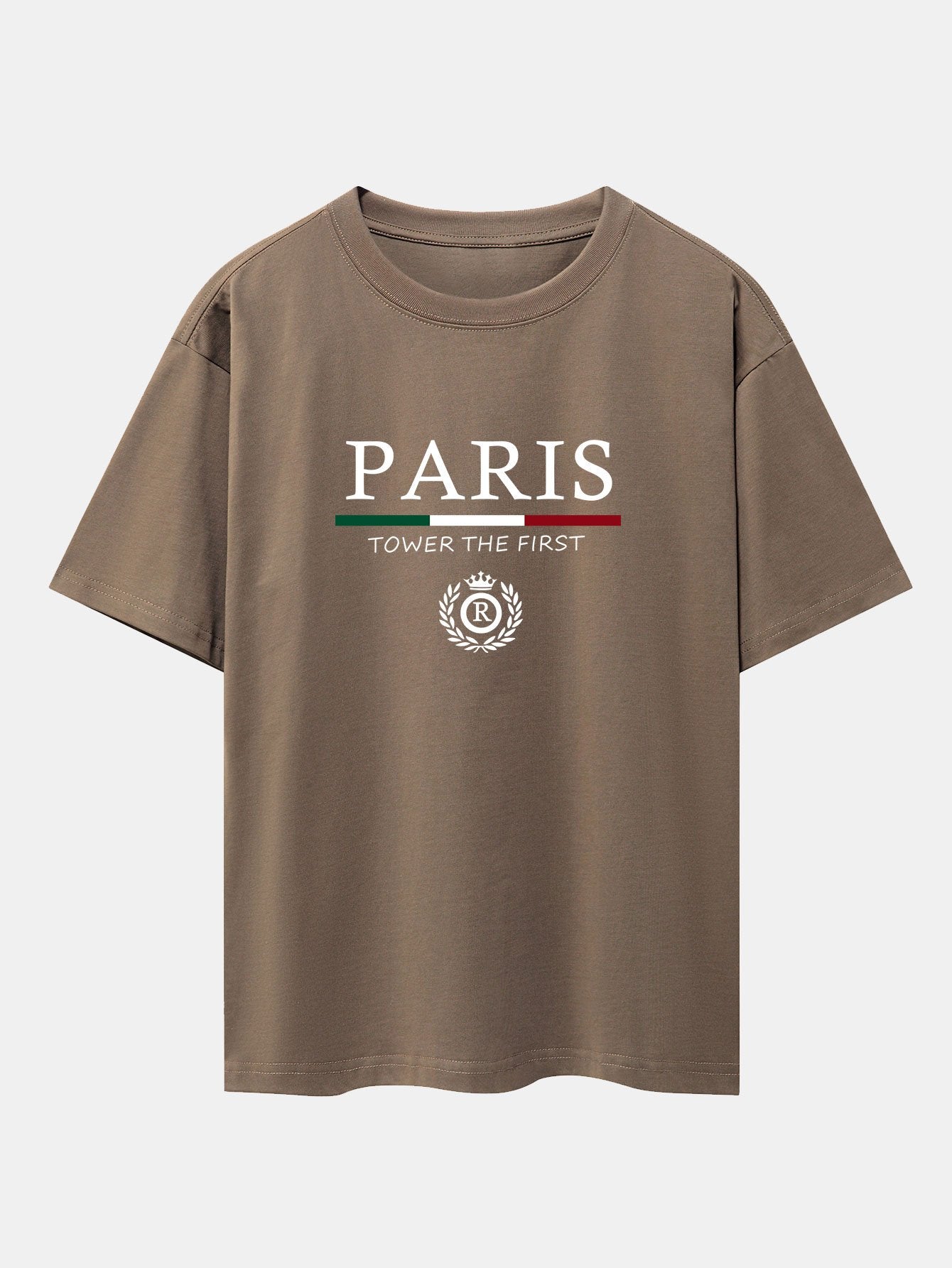 Paris Slogan Print Drop Shoulder Oversize T-Shirt
