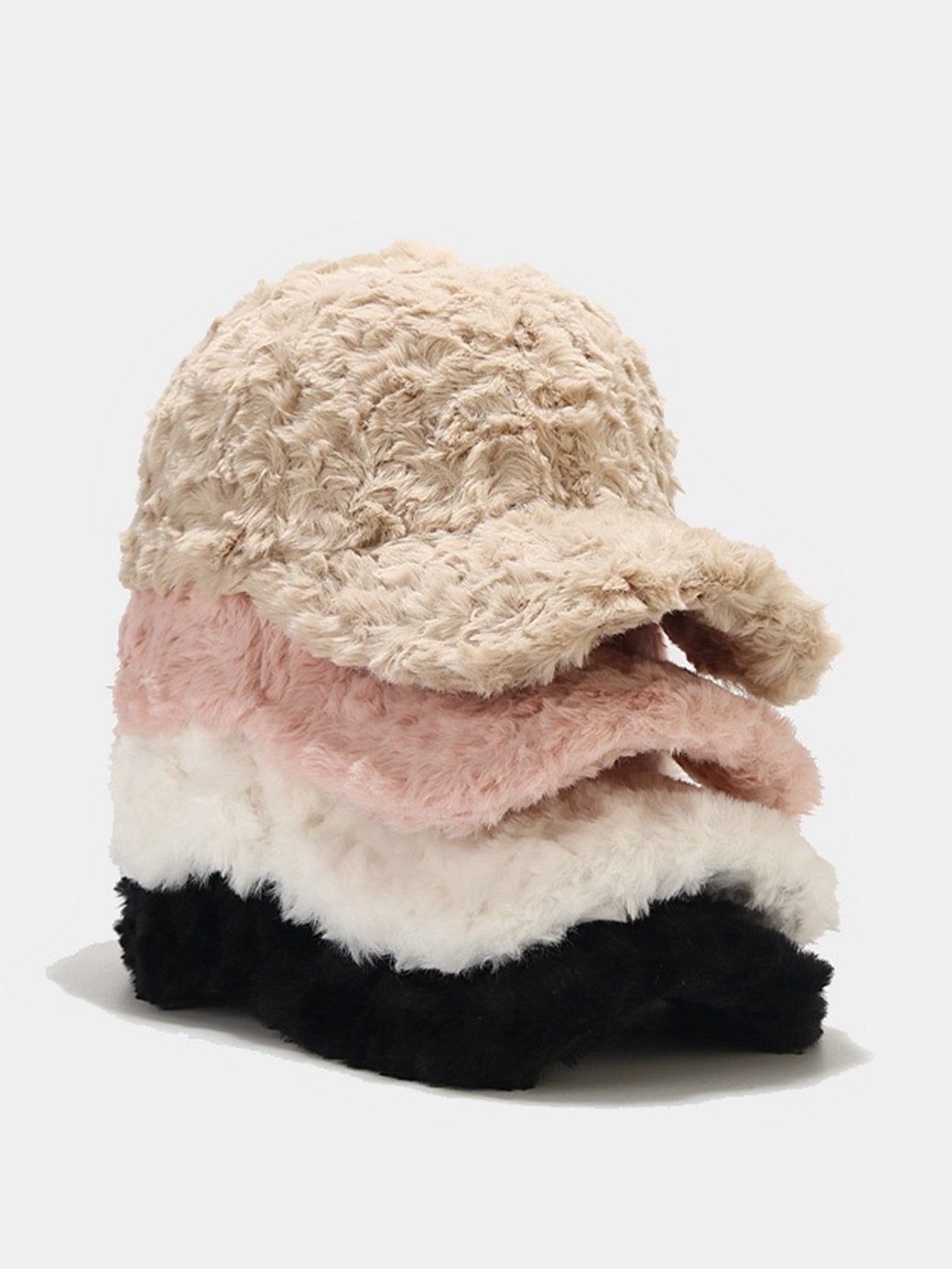 Irregular Plush Decoration Baseball Cap