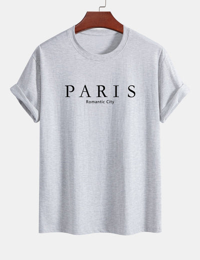 Regular Fit Paris Slogan Cotton T-Shirt