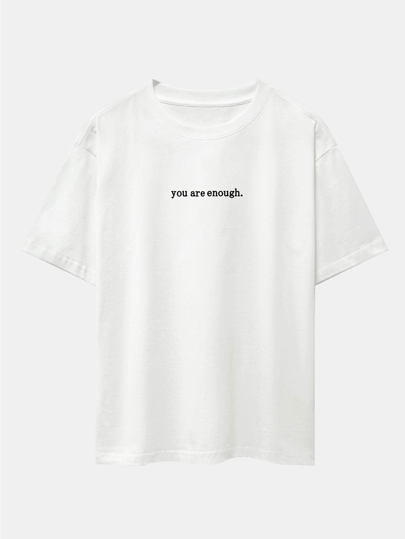 Slogan Back Print Drop Shoulder Oversize T-Shirt