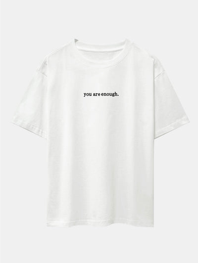 Slogan Back Print Drop Shoulder Oversize T-Shirt