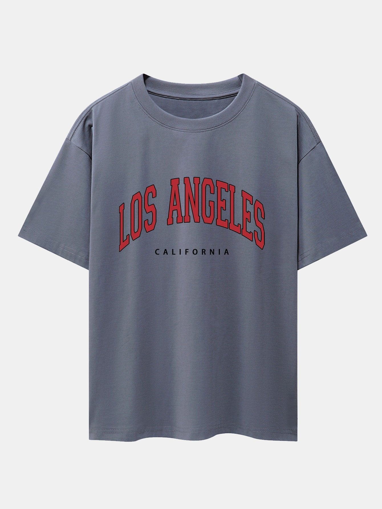 Los Angeles Print Drop Shoulder Oversize T-Shirt