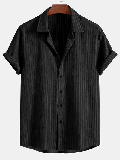 Stripe Jacquard Button Up Shirt