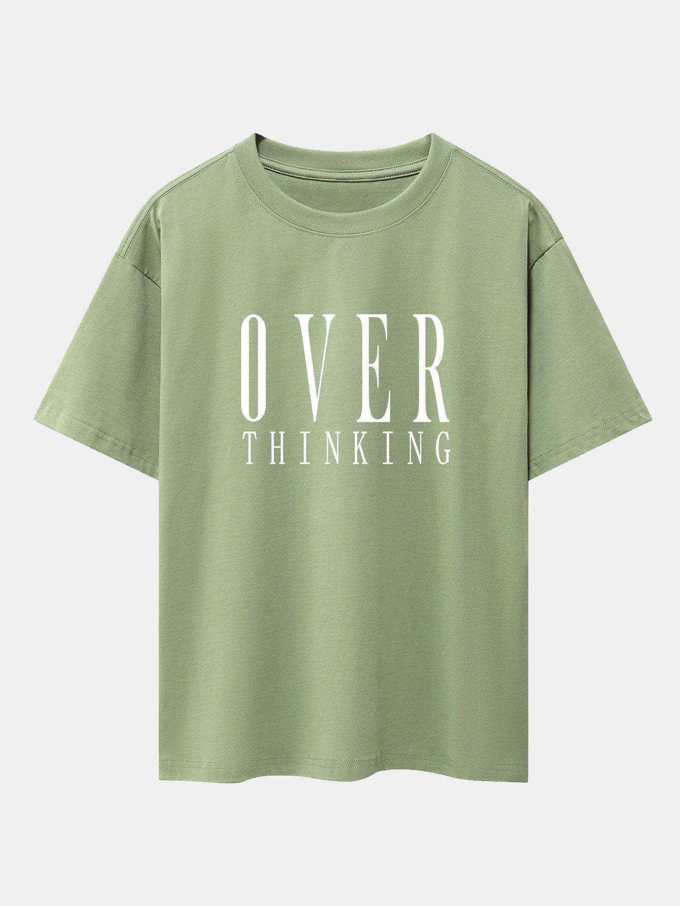 Slogan Print Drop Shoulder Oversize T-Shirt