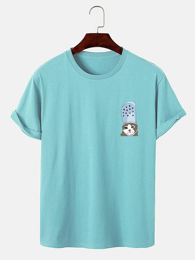 Crying Cat in a Croc Print T-Shirt