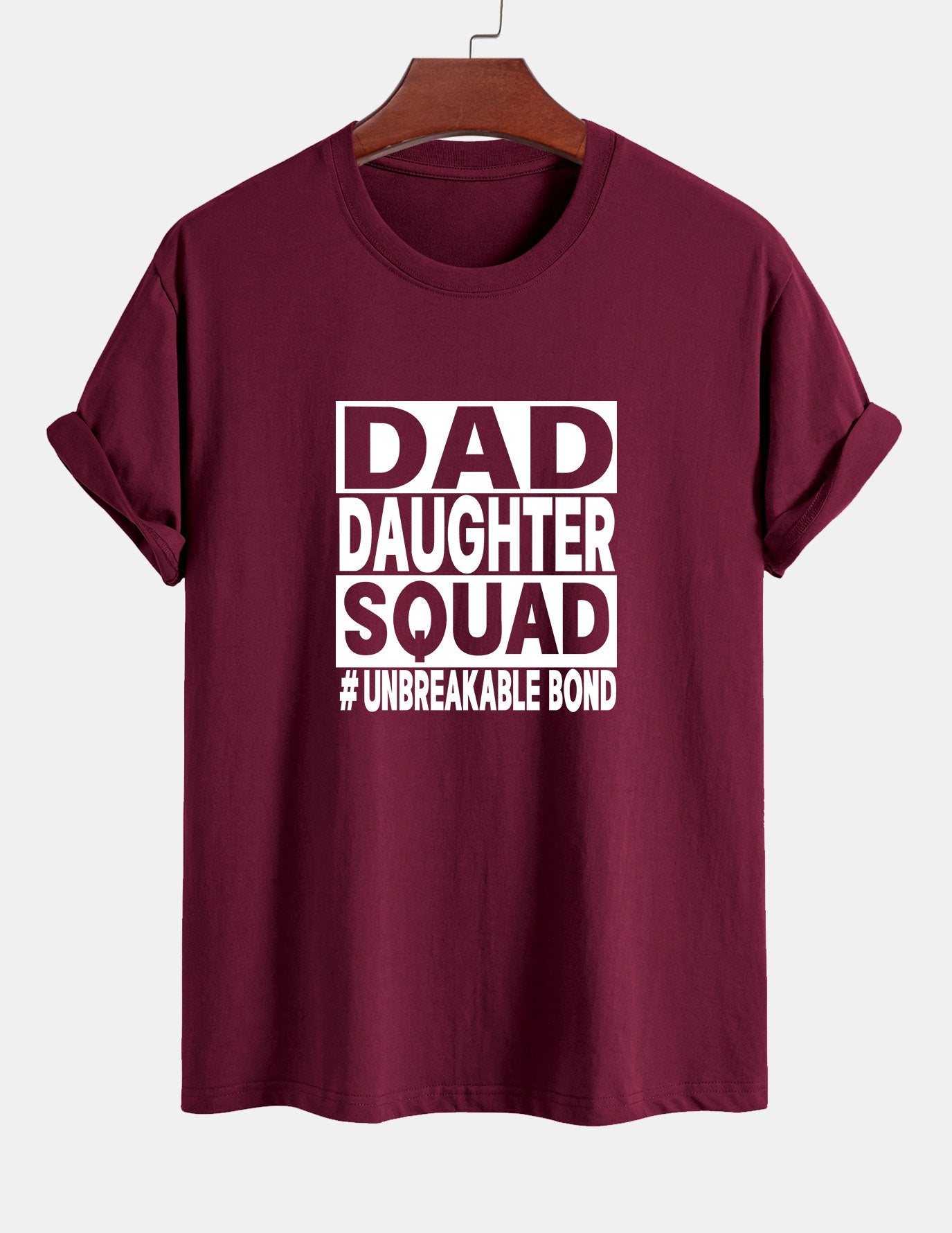Regular Fit Dad And Daughter Squad Print Cotton T-Shirt