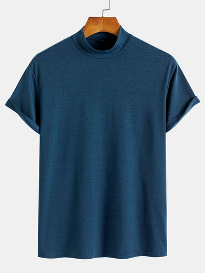 Short Sleeve Mock Neck T-Shirt