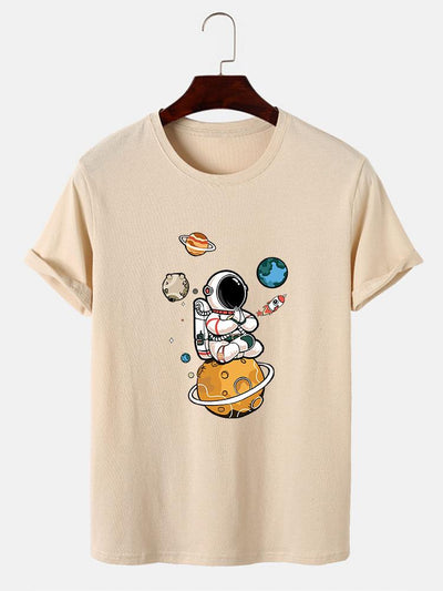 Planet Astronaut Print T-Shirt