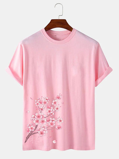Cherry Blossoms Print T-Shirt