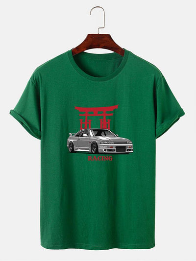 Japanese Shrine Car Print T-Shirt