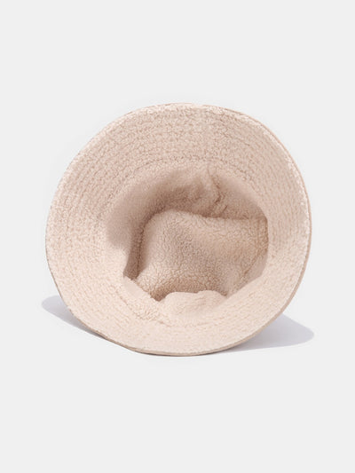 Double Side Reversible Faux Suede Plush Bucket Hat