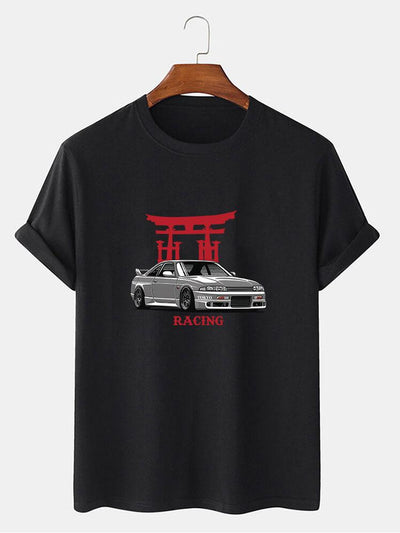 Japanese Shrine Car Print T-Shirt