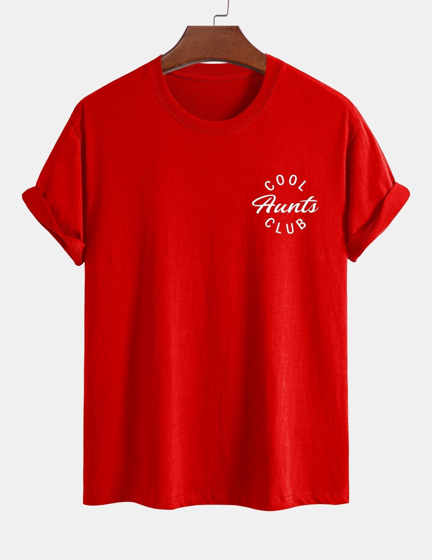 Regular Fit Cool Aunts Club Print Cotton T-Shirt