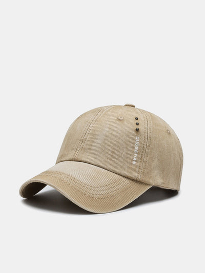 Rivet Solid Color Washed Distressed Baseball Cap