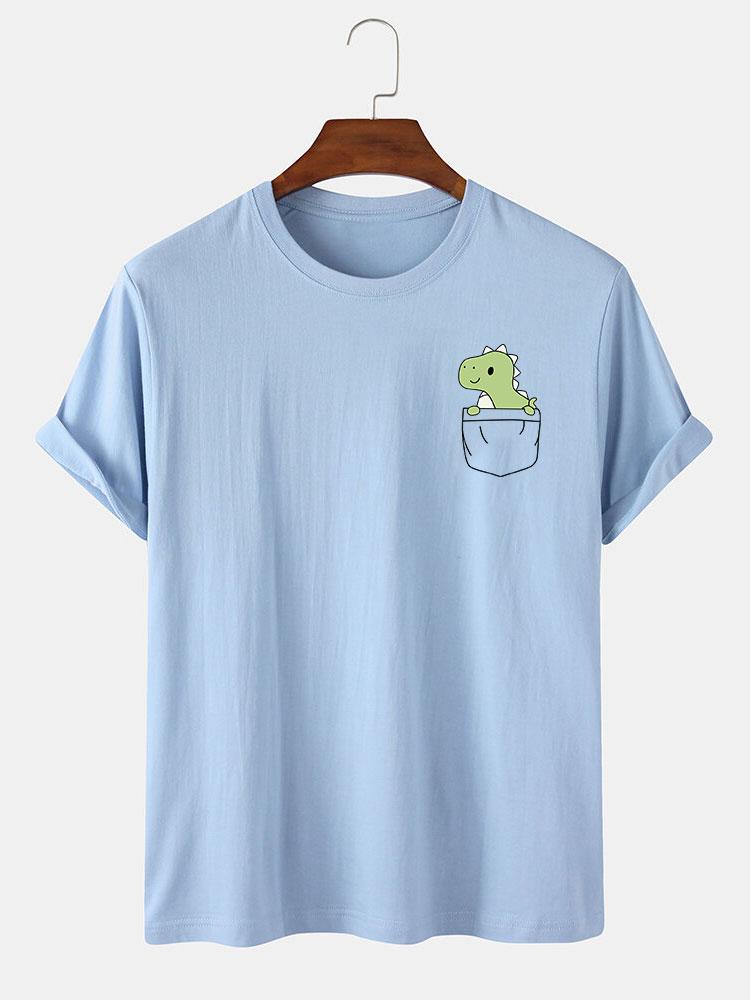 Pocket Dinosaur Print T-Shirt