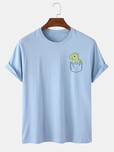 Pocket Dinosaur Print T-Shirt