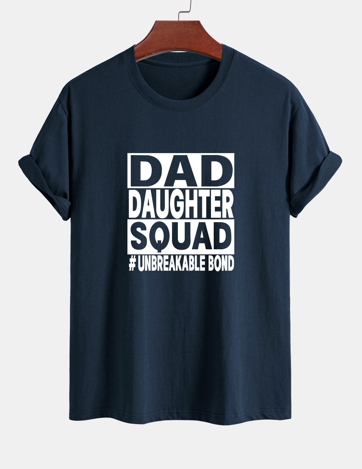 Regular Fit Dad And Daughter Squad Print Cotton T-Shirt