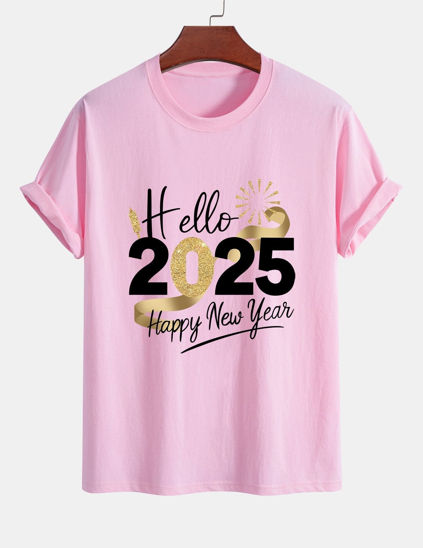 Regular Fit New Year 2025 Print Cotton T-Shirt