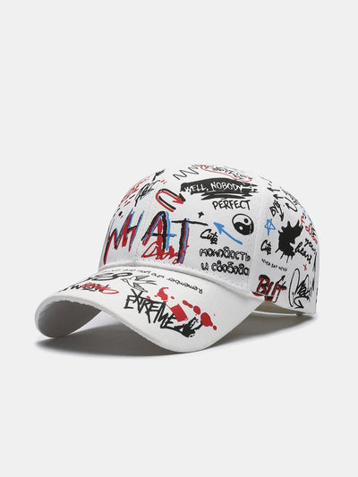 Hip Hop Graffiti Slogan Pattern Baseball Cap